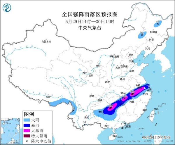 暴雨红色预警！安徽湖北湖南等地局地有特大暴雨